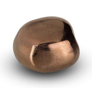Cremation Ashes Keepsake / Miniature Urn – Huggable Cuddle Stone (Bronze / Gold Shine)